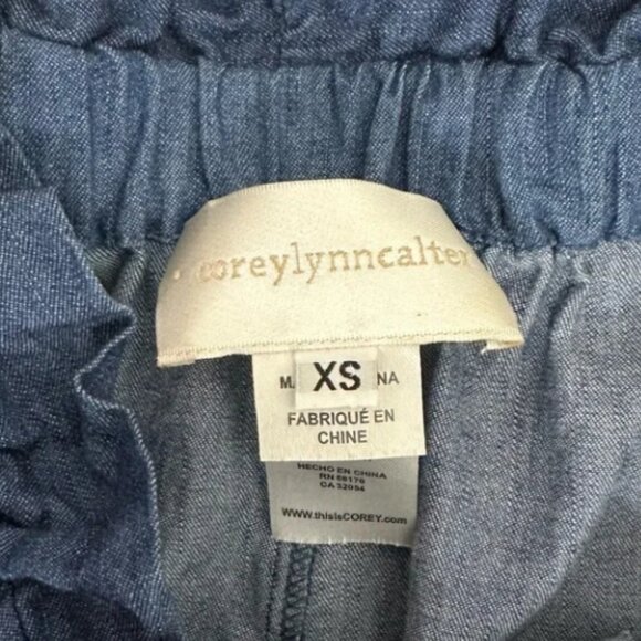 Corey Lynn Calter Off Shoulder Chambray Dress Size XS - Picture 7 of 8